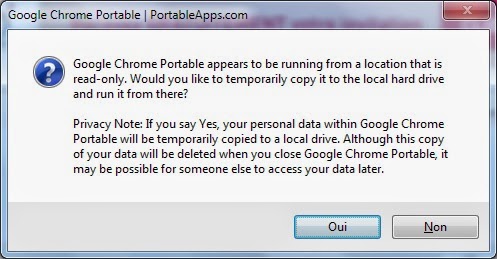 Fenêtre Google Chrome